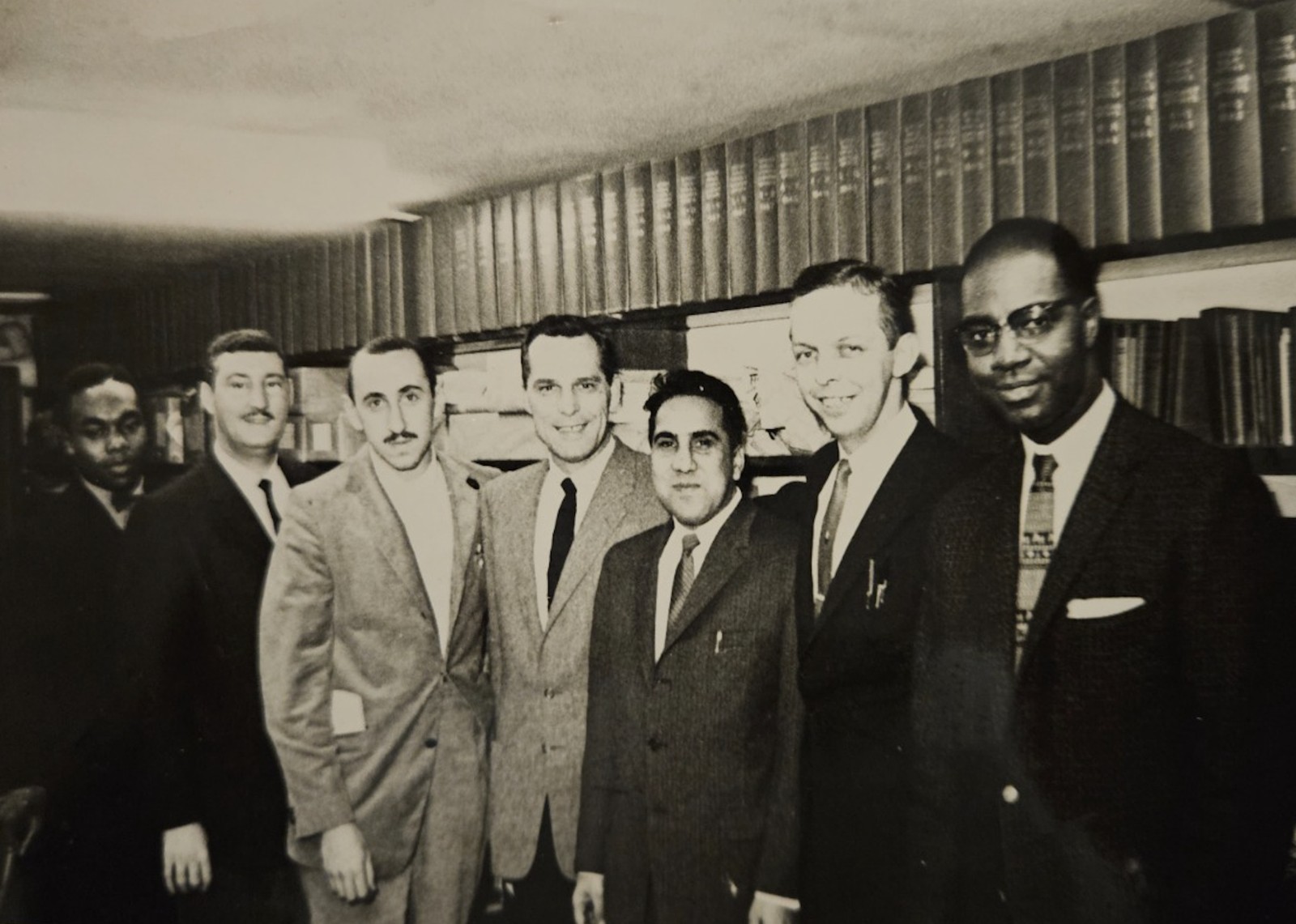 Lachman Sandhu with colleagues in America